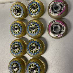 Roller Blade Wheels And Bearings. 