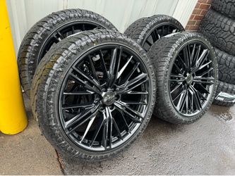 NEW 24 inch gloss black zl1 wheels with 305/35r24 atturo ATS tires