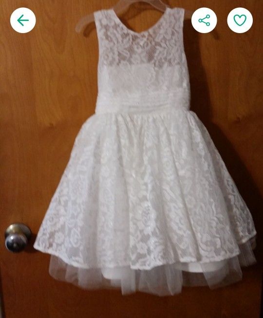 Flower Girl Dress, Ivory, Size 4