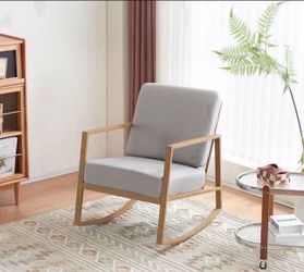 Rocking Chair mounting for interiors, modern and cozy armchair for living room, bedroom, office,
