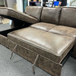 Sleeper Sofa With Storage Chaise $749 🥳🥳
