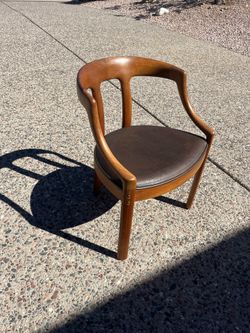 Teak Wood/leather Chair
