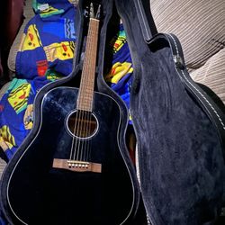  Fender CD  -60 Dreadnought V3  Acoustic Black Guitar 