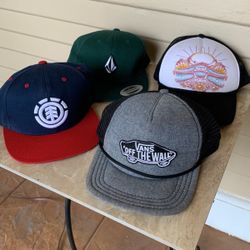 Etnies ,Volcum ,Vans , O Neil , SnapBack Hats Trucker Style