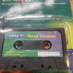 Cassette player head cleaner tape