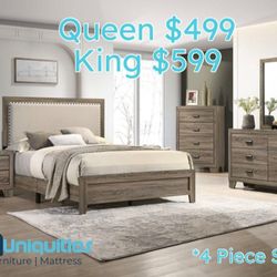 4 Piece Queen Size Bedroom Set