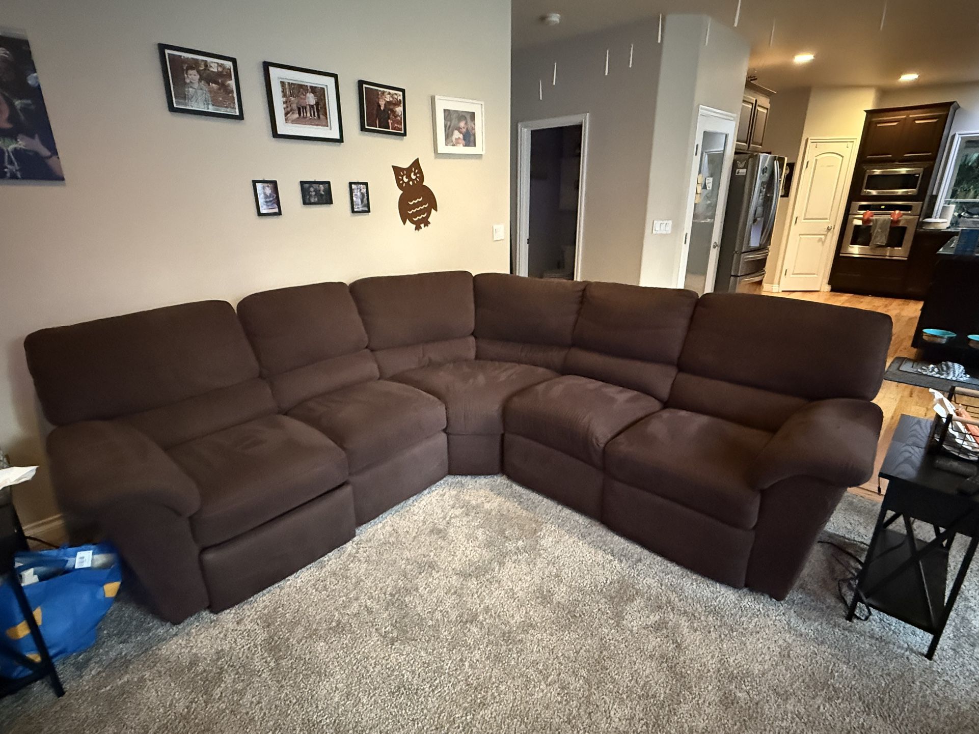 Brown Lazy boy Sectional