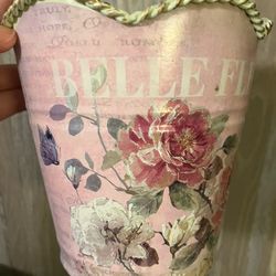 🌸 "Belle Fleur" | French Inspired Flower Tin Planter Pot