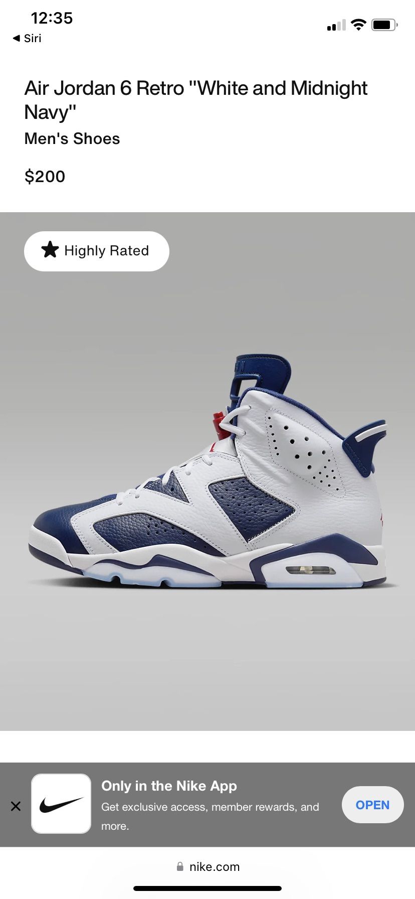 Retro Six White/navy Blue