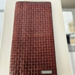 Authentic Giorgio Armani Brown Leather Bifold Wallet Men’s Designer Luxury