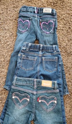 2T Girls Jeans- 2 Pair Levi's, 1 Pair Old Navy- All 3 For $10! 