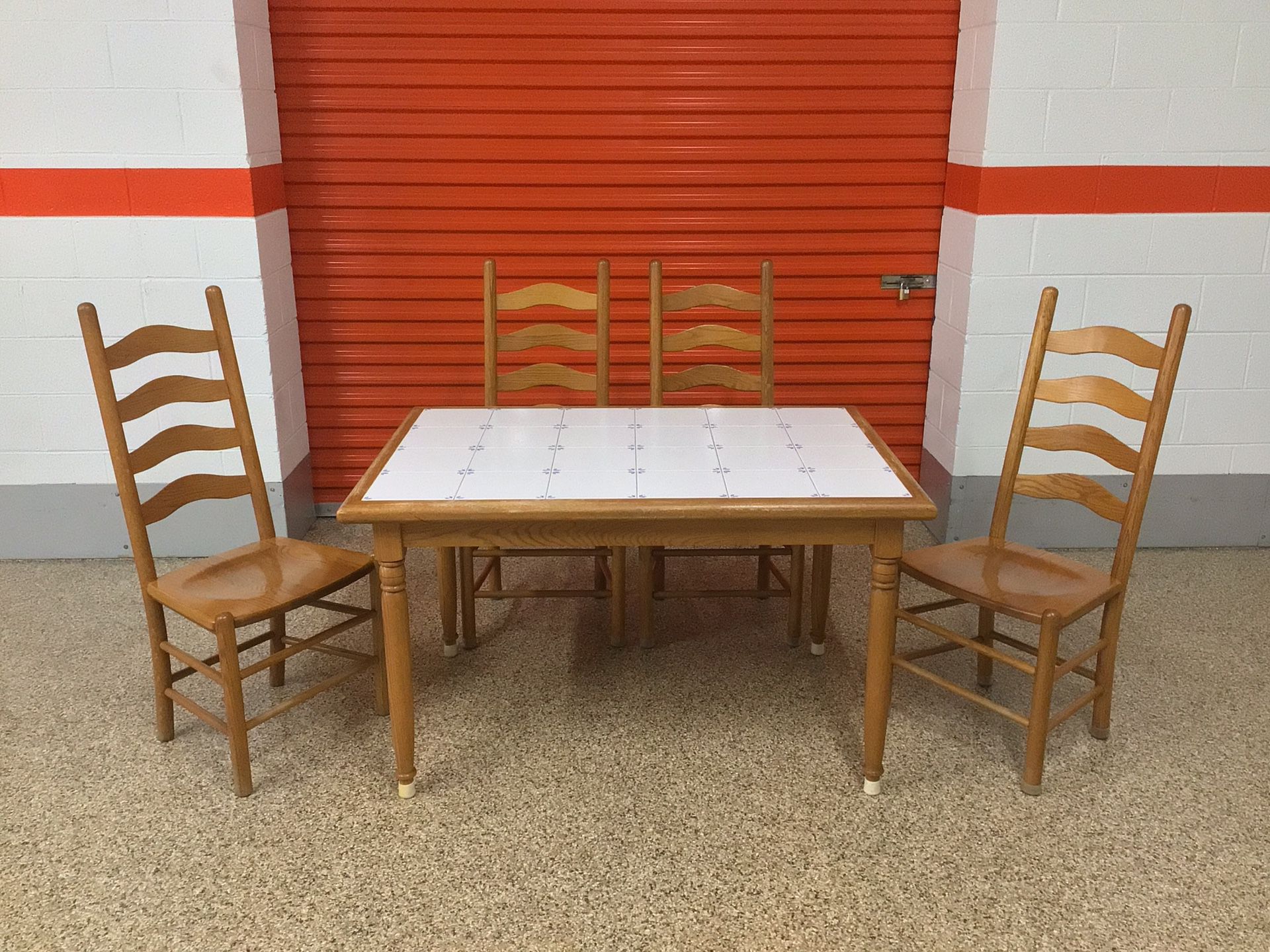 Wood Dining Table With Four Chairs - Will Deliver