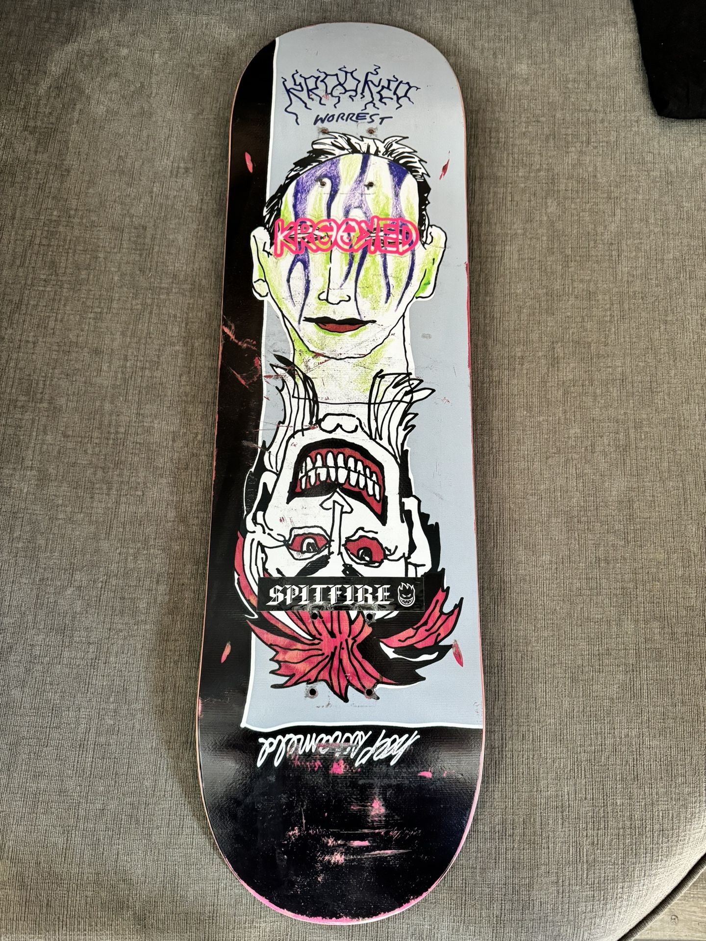 Krooked Skateboard Bobby Worrest 8.38 Twin Tail