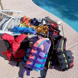 Waterski Vests , Ropes And Glove's 