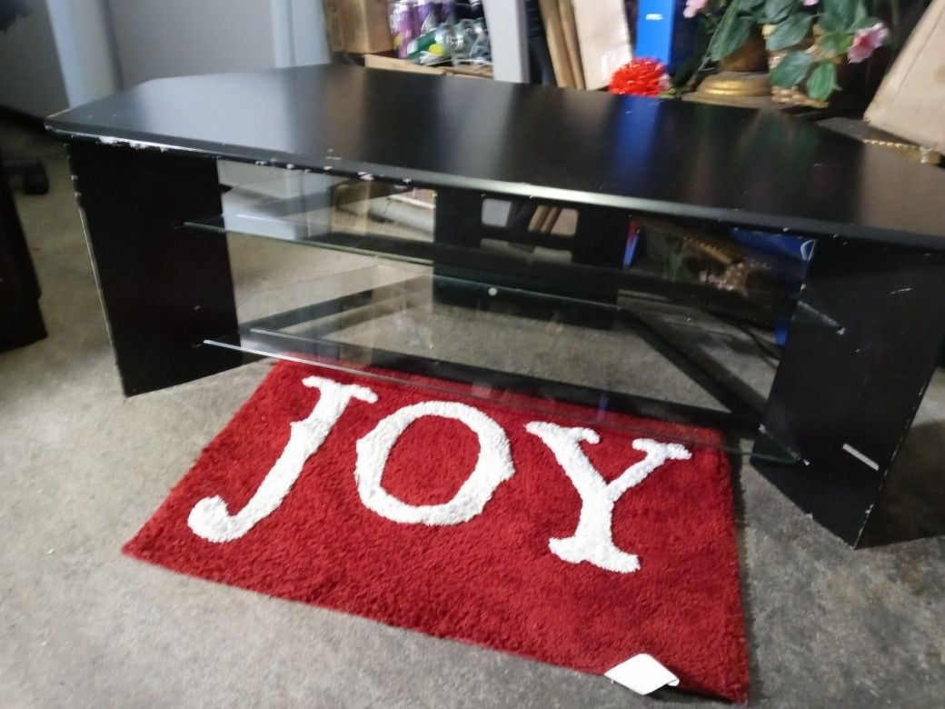 Wood And Glass TV Stand