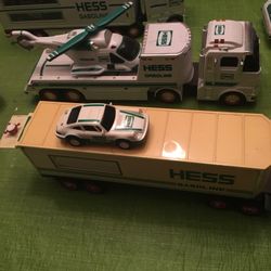Set of Hess trucks