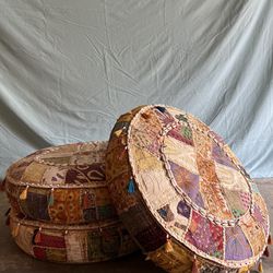 Indian Boho Chic Round Floor Pillows