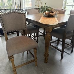 Bar-height dining table 