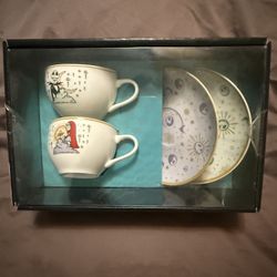 Nightmare Before Christmas Jack And Sally Tea Cups 