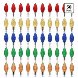New 50 Pack C7 Christmas Light Bulbs Multicolor