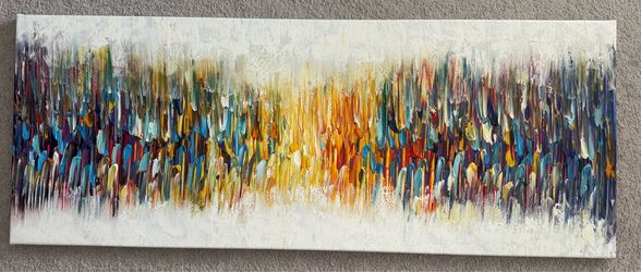 Contemporary Wall Art - Colorful Canvas Wood Framed Oil Painting’s