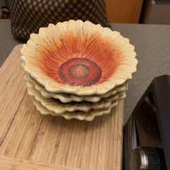 Sunflower Bowls Set 4 