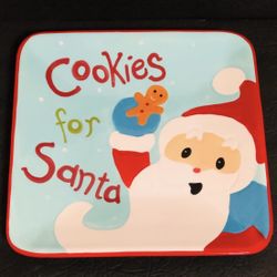 NEW BDSRCO, Inc. Brighten the Season Christmas Glee Cookies With Santa Plate
