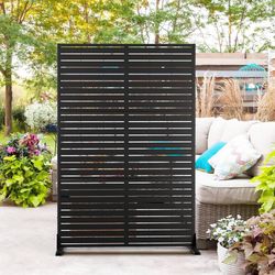 Metal Privacy Screen, Outdoor Freestanding, Decorative Fence, 72" x 47