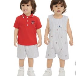 NWT baby boy 100% cotton 3pcs outfit set size 24M