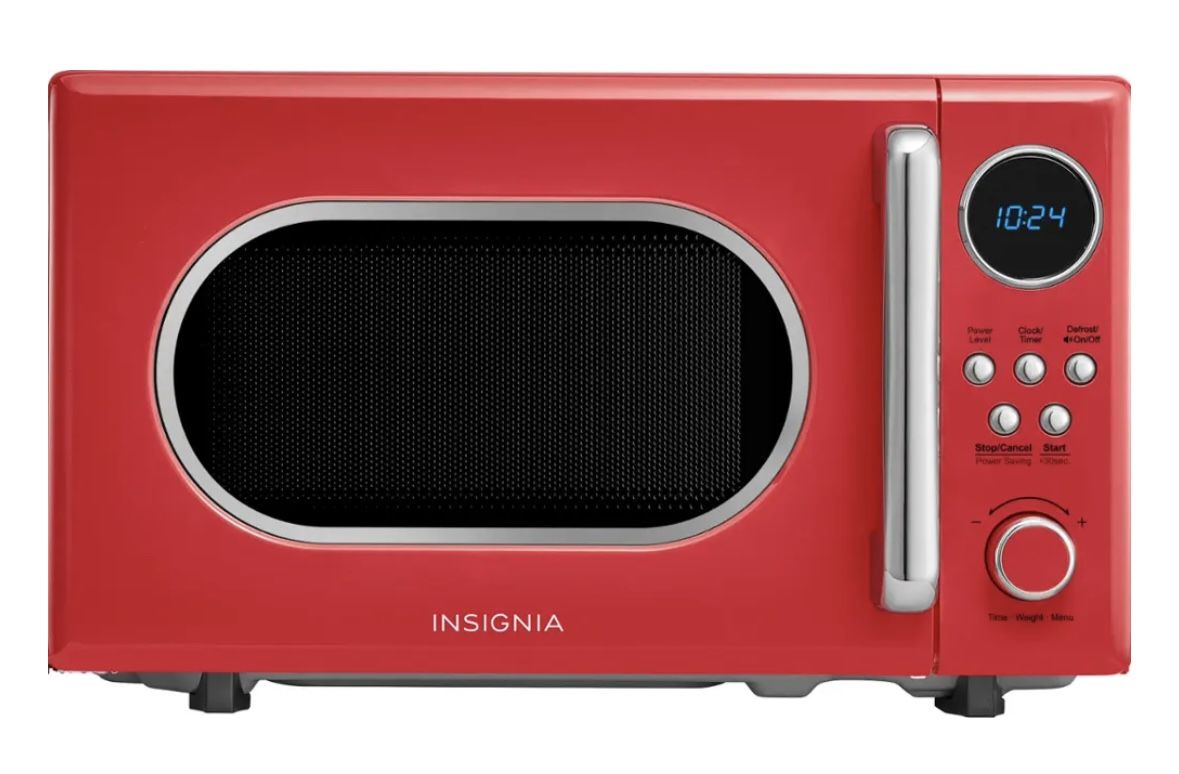 <Brand new> Insignia™ - .7 Cu. Ft. Retro Compact Microwave