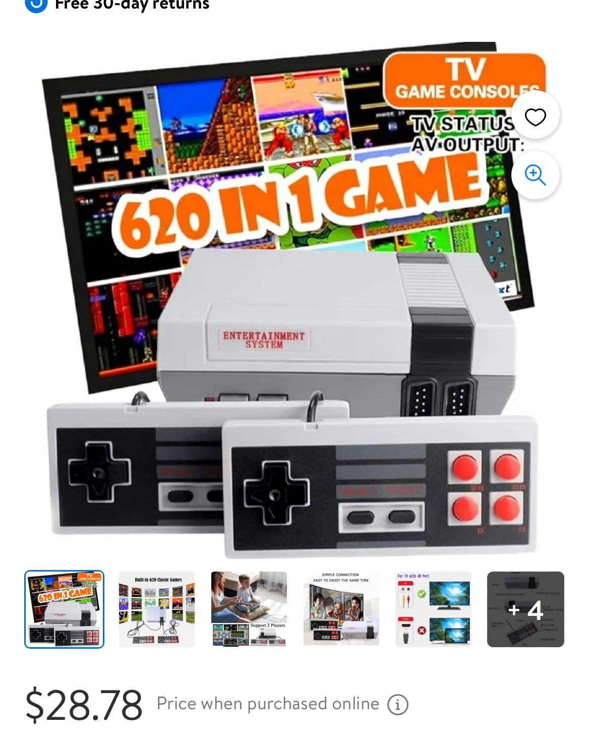 Classic Mini Game Console With Over 600 Classic Games Comes With Charger And HDMI Cord