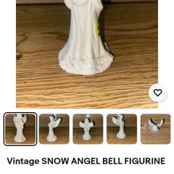 Vintage SNOW ANGEL BELL FIGURINE firm price $17 pick up only 865 Ellsworth Ave right off of East Livingston avenue Columbus Ohio 43206 5 minutes away 