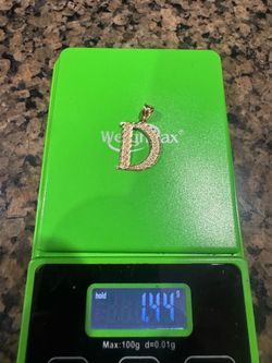 14k letter “D”  pendant
