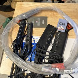 Leather Harley Grip And Clutch Cable