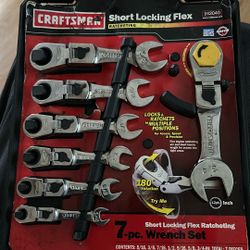 Craftsman,short Locking Flex Set,12pt.,inch Standard Set 