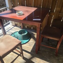 High Top Table, 3 Chairs