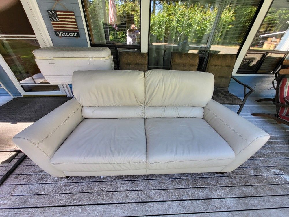 Macy's Italian Leather Couch