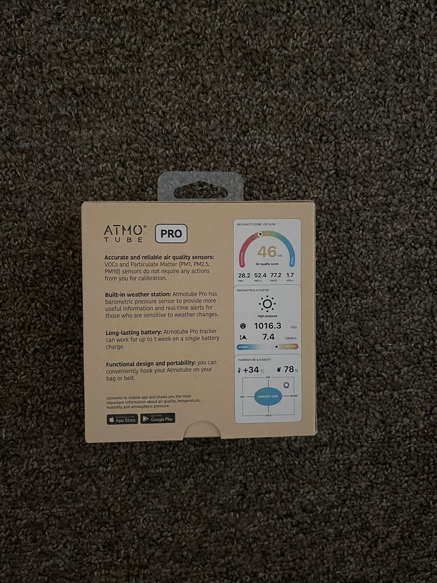 Atmotube Pro Portable Air Quality Monitor Crypto Miner * In Hand * Ships  ASAP