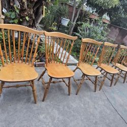 6 Set Of Wooden Chairs