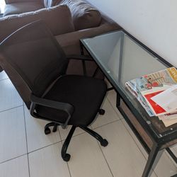 Black Computer Chair And The IKEA Desk