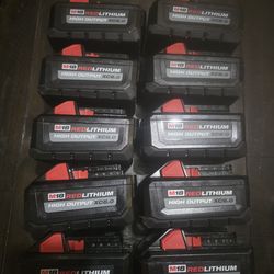 Milwaukee  Battery M18  high ouput 8.0. (Each)