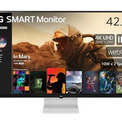 LG Smart Monitor (43SQ700S) -43-Inch 4K UHD(3840x2160) IPS Display, webOS Smart Monitor, ThinQ Home, Magic Remote, USB Type-C, 2X Stereo Speakers, Air