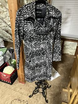 Animal Print Trench Coat