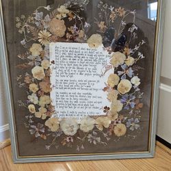 Picture Whis Real Dry Flowers 23×20"