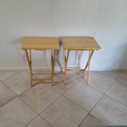 2 Wooden Folding Tables