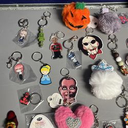 Variety of new characters and designs of keychains