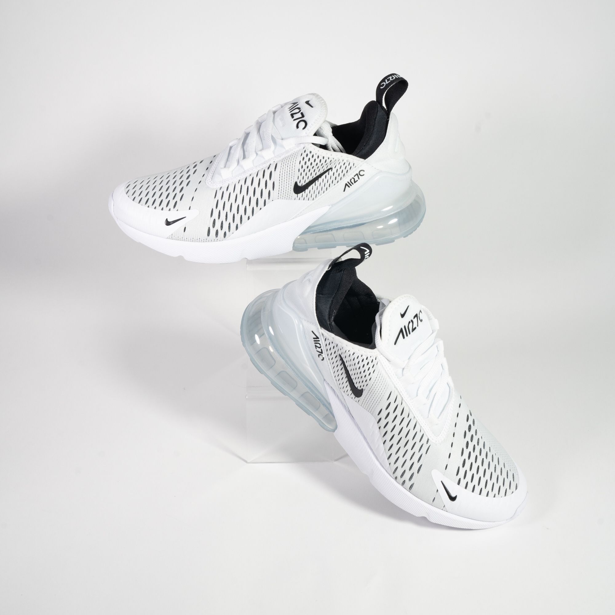 Nike Womens Air Max 270 AH6789-100 White Black Running Shoes Sneakers Size 9