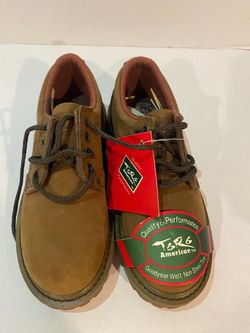 tgrg mens leather work boots size 4.5 non steel toe