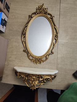 Vintage syro co. Inc. Mirror and shelf 1965