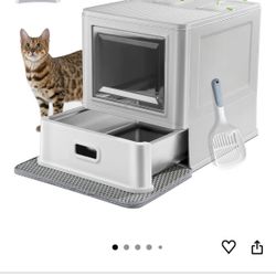 Enclosed Cat Litter Box